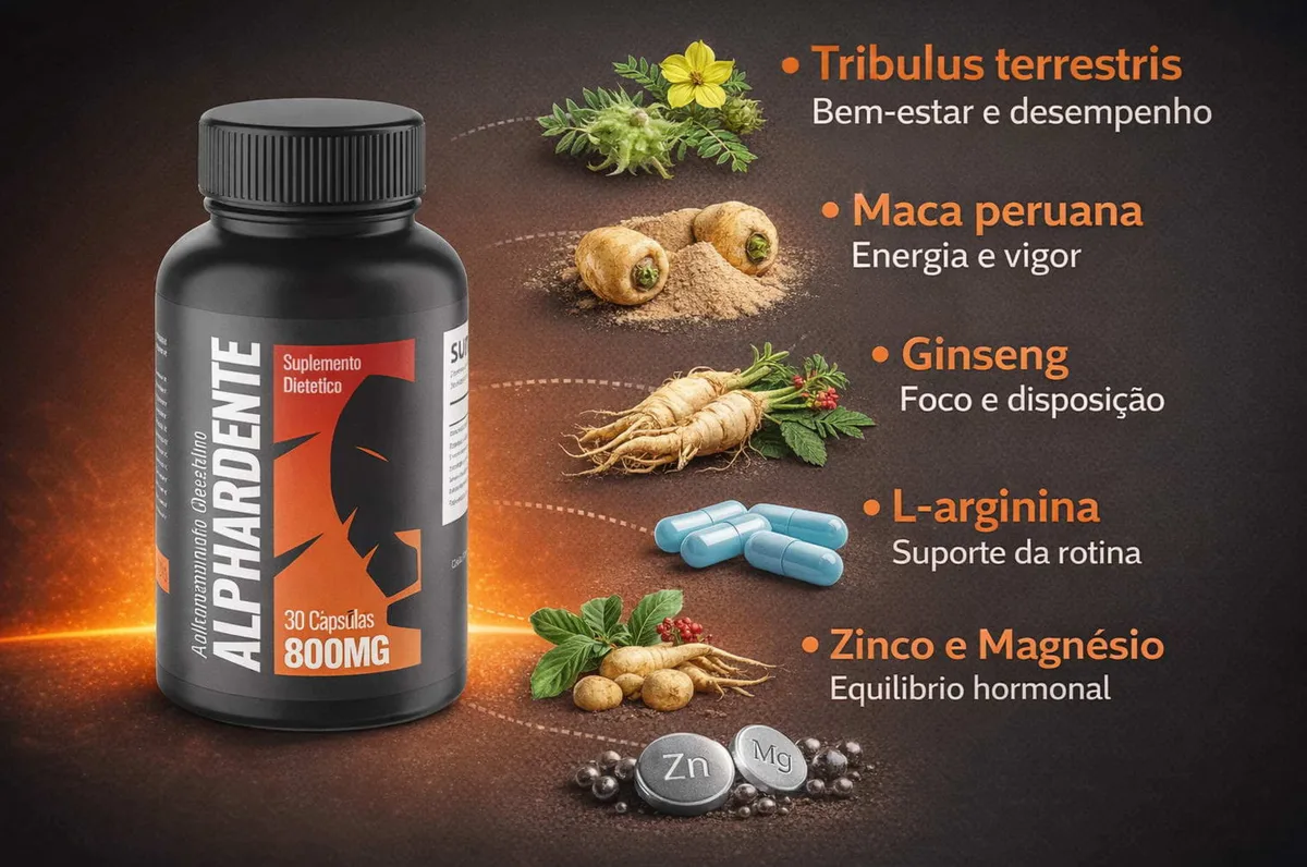 Ingredientes concentrados nas cápsulas de Alphardente
