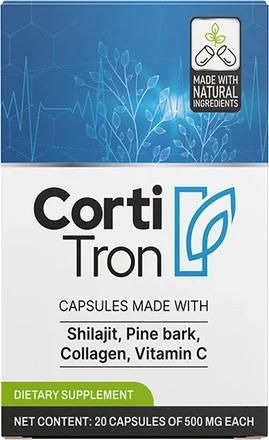 Boîte CortiTron, gélules pour les articulations, les ligaments et les cartilages