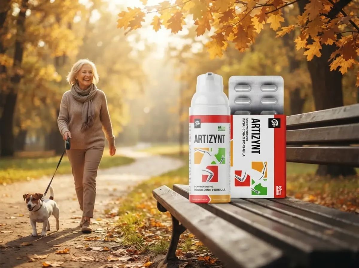 Donna a passeggio nel parco, sulla panchina capsule e gel ArtiZynt